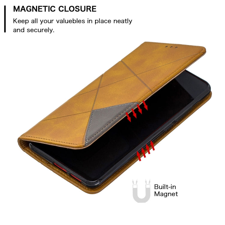 Rhombus Texture Horizontal Flip Magnetic Leather Case with Holder & Card Slots
