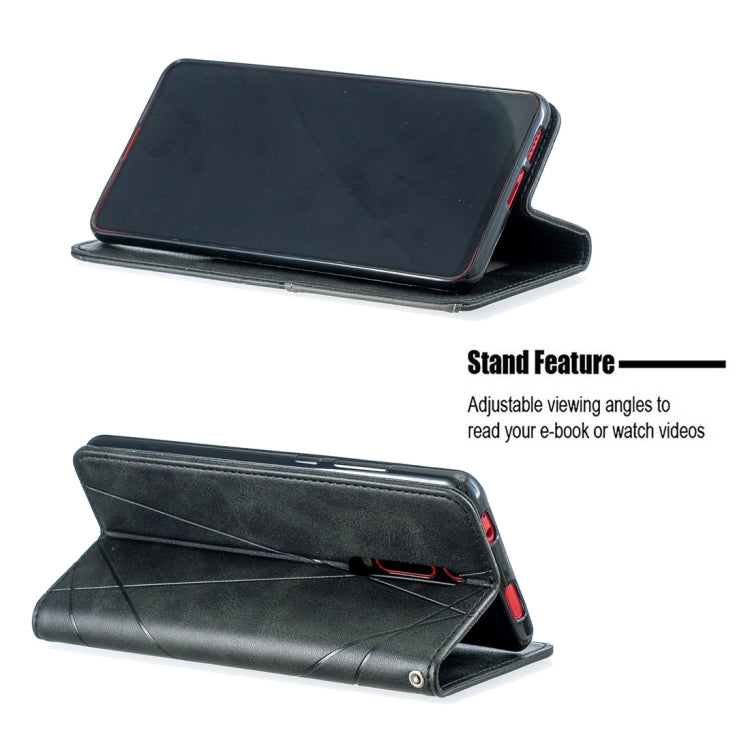 Rhombus Texture Horizontal Flip Magnetic Leather Case with Holder & Card Slots