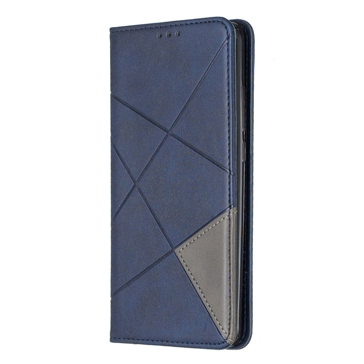 Rhombus Texture Horizontal Flip Magnetic Leather Case with Holder & Card Slots