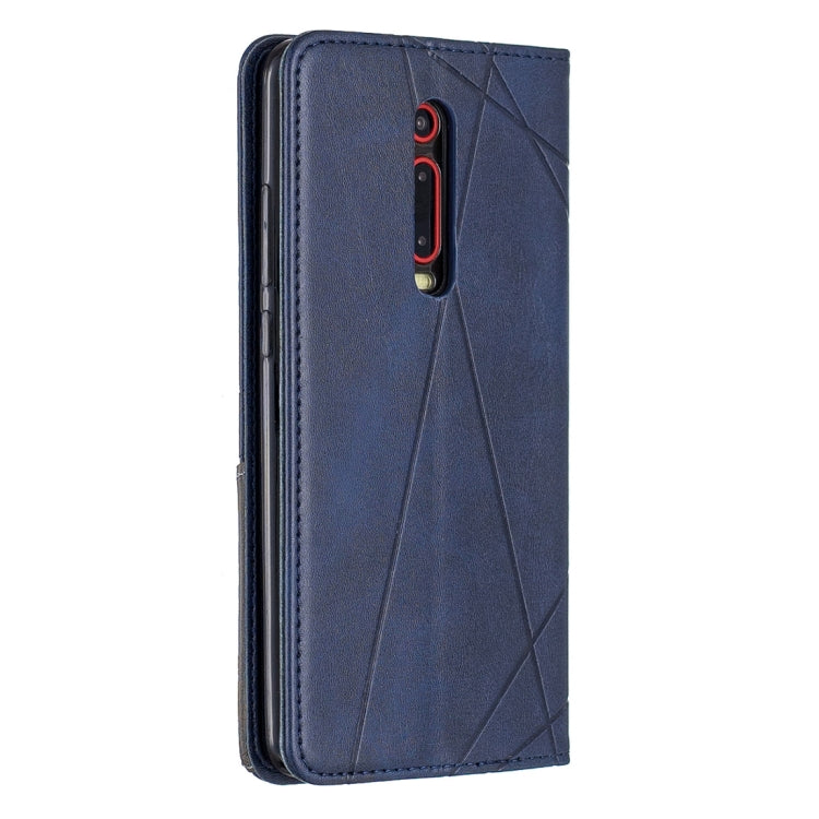 Rhombus Texture Horizontal Flip Magnetic Leather Case with Holder & Card Slots