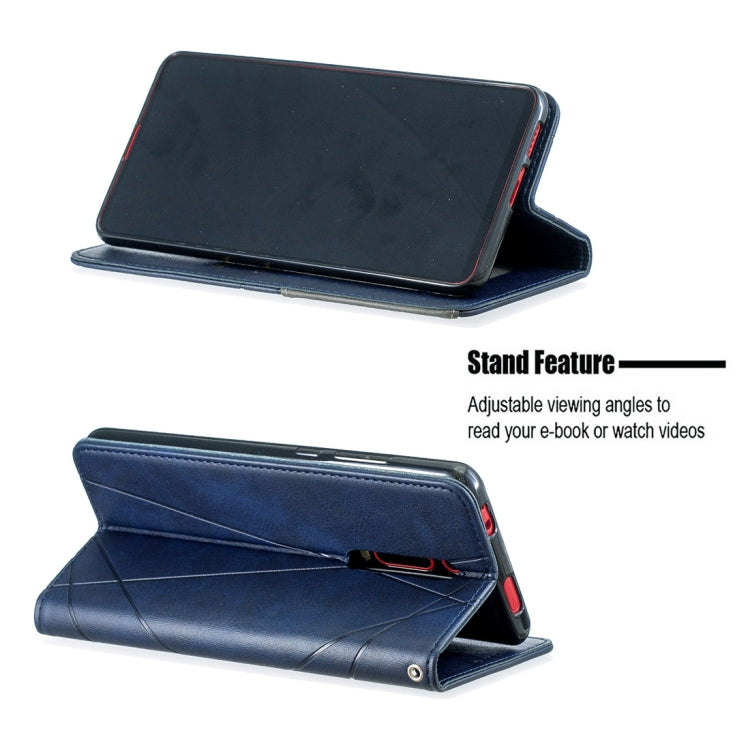 Rhombus Texture Horizontal Flip Magnetic Leather Case with Holder & Card Slots