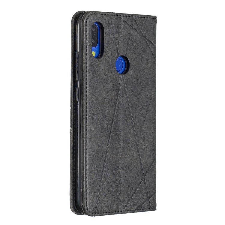 Rhombus Texture Horizontal Flip Magnetic Leather Case with Holder & Card Slots For Xiaomi Redmi Note 7