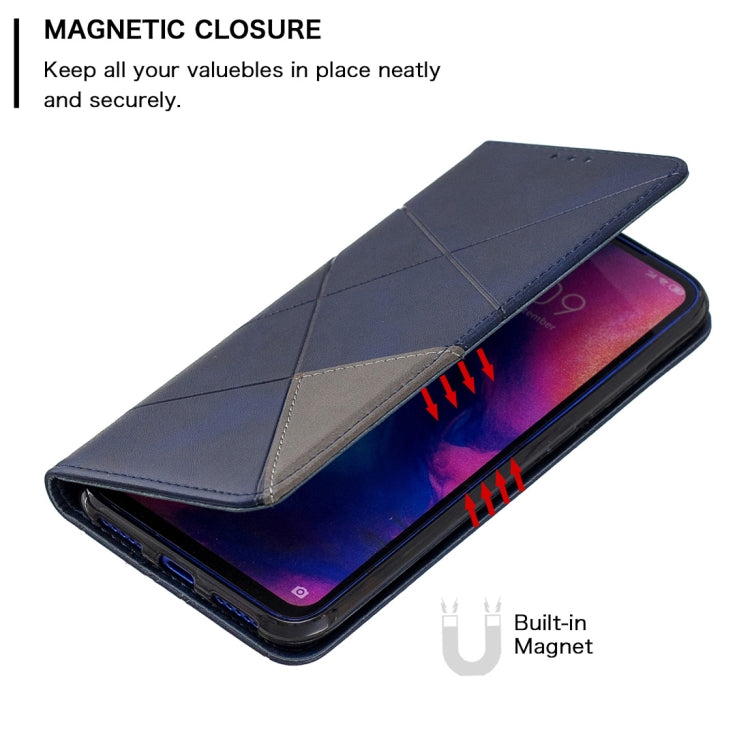 Rhombus Texture Horizontal Flip Magnetic Leather Case with Holder & Card Slots For Xiaomi Redmi Note 7
