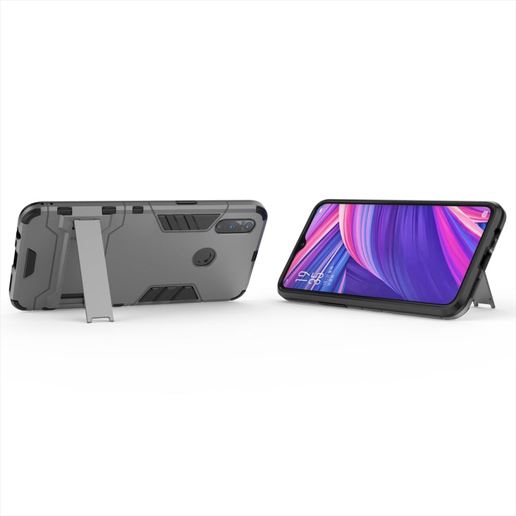Shockproof PC + TPU Case with Holder for OPPO Realme 3