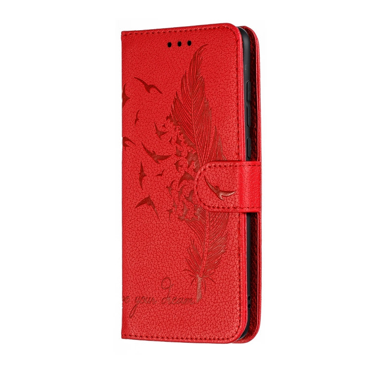 Feather Pattern Litchi Texture Horizontal Flip Leather Case with Wallet & Holder & Card Slots For Xiaomi Mi 9