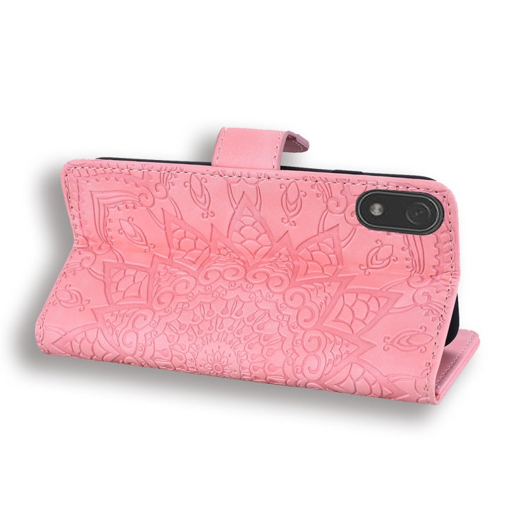 Calf Pattern Double Folding Design Embossed Leather Case with Wallet & Holder & Card Slots for Xiaomi Redmi 7A