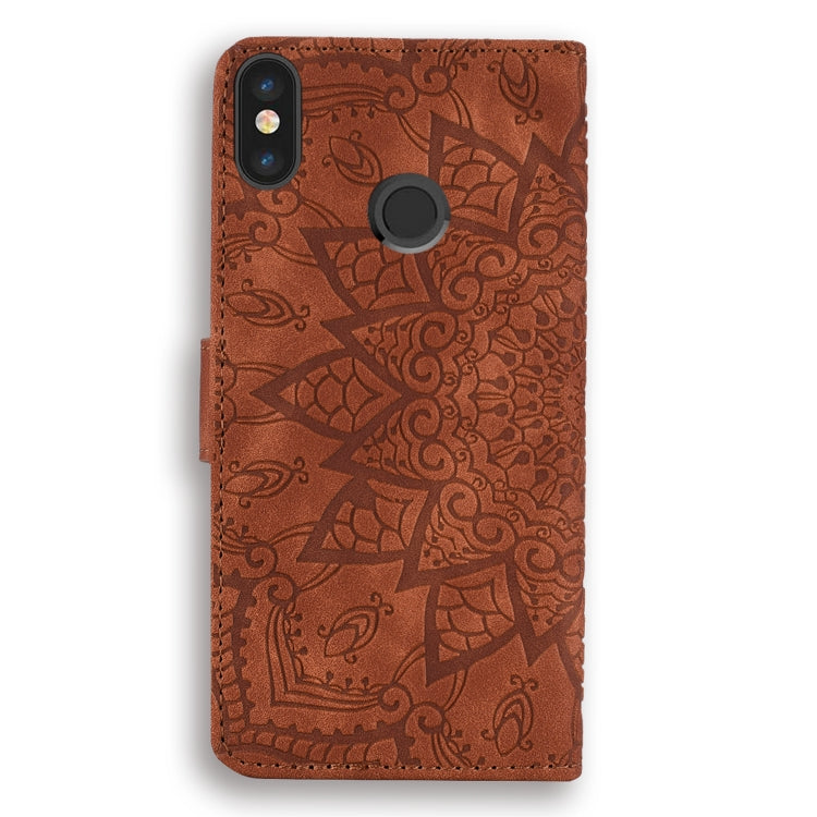 Calf Pattern Double Folding Design Embossed Leather Case with Wallet & Holder & Card Slots for Xiaomi Redmi Note 6 / Note 6 Pro