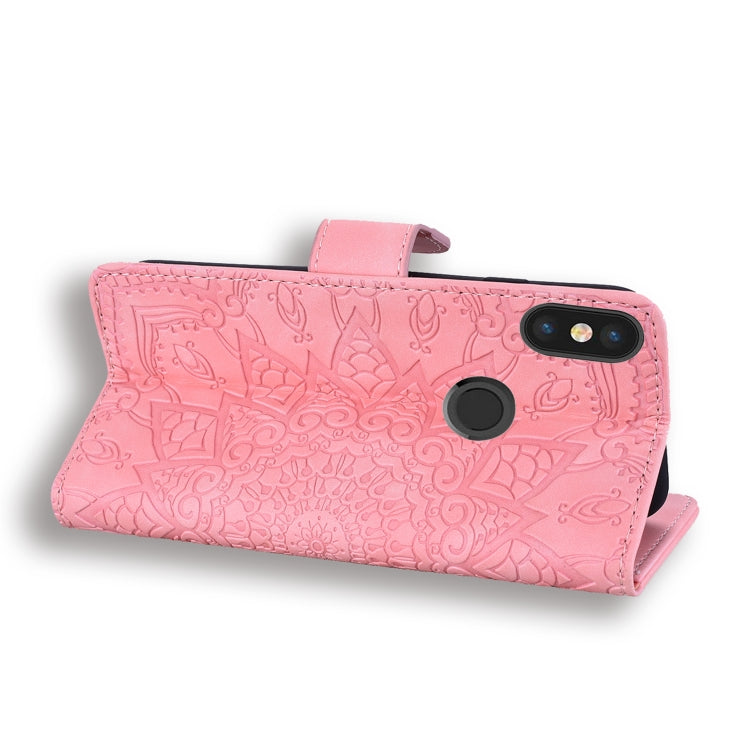 Calf Pattern Double Folding Design Embossed Leather Case with Wallet & Holder & Card Slots for Xiaomi Redmi Note 6 / Note 6 Pro