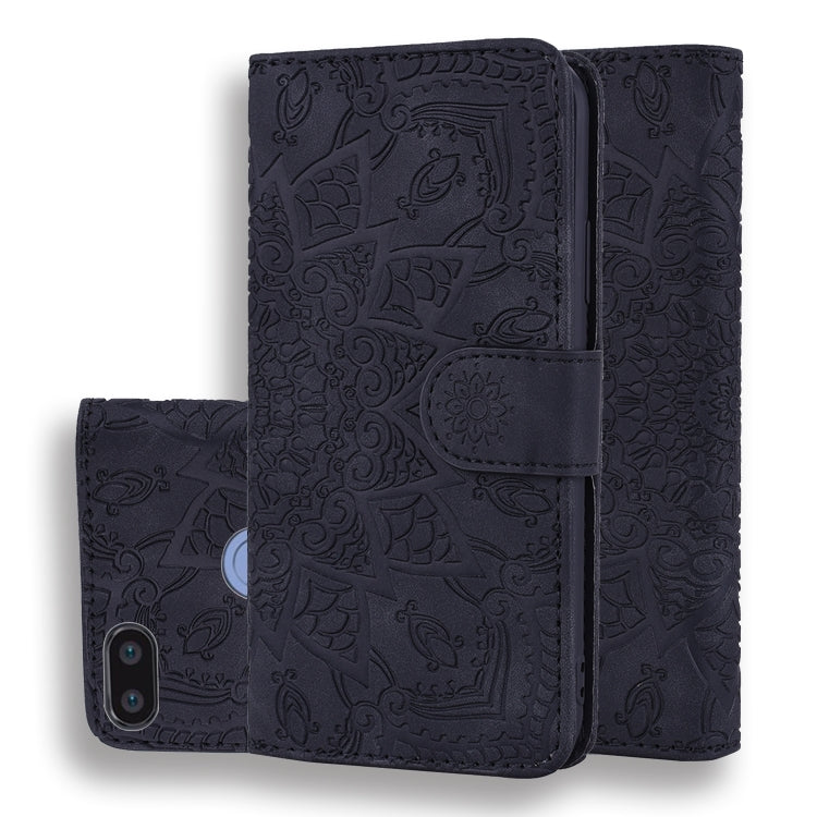 Calf Pattern Double Folding Design Embossed Leather Case with Wallet & Holder & Card Slots for Xiaomi Redmi 6 / 6A