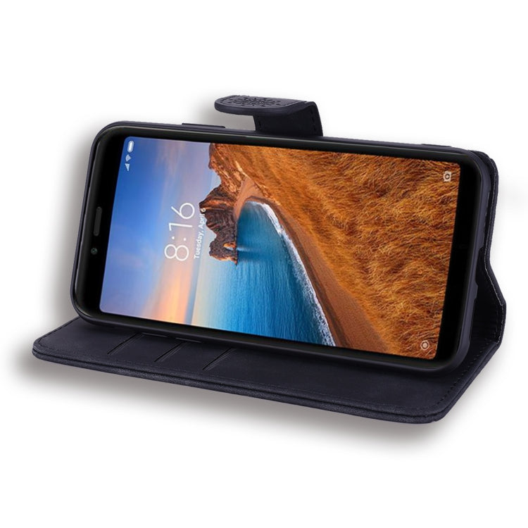 Calf Pattern Double Folding Design Embossed Leather Case with Wallet & Holder & Card Slots for Xiaomi Redmi 6 / 6A