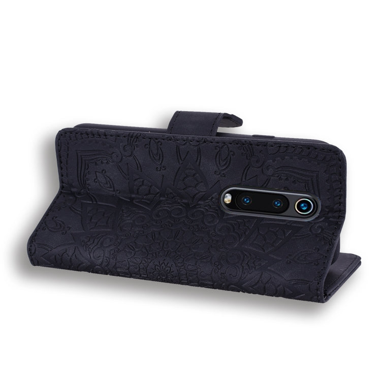 Calf Pattern Double Folding Design Embossed Leather Case with Wallet & Holder & Card Slots for Xiaomi Redmi K20 / K20 Pro