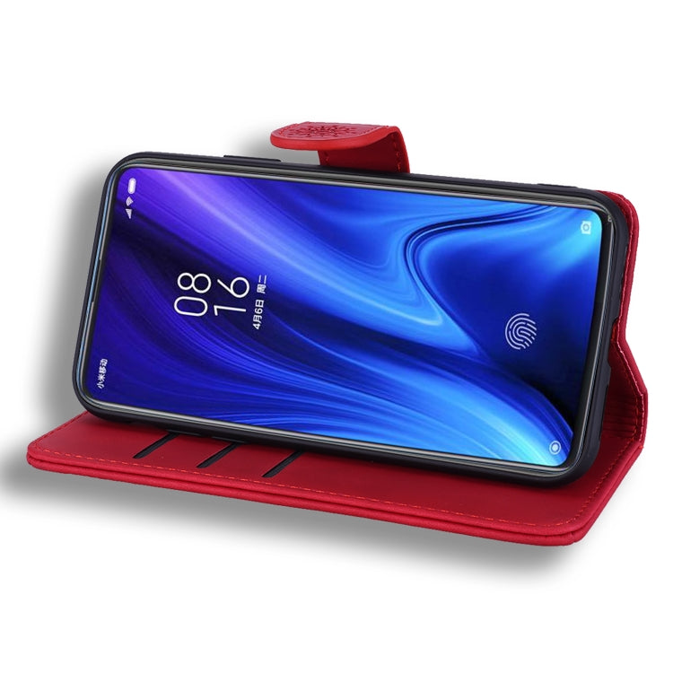 Calf Pattern Double Folding Design Embossed Leather Case with Wallet & Holder & Card Slots for Xiaomi Redmi K20 / K20 Pro