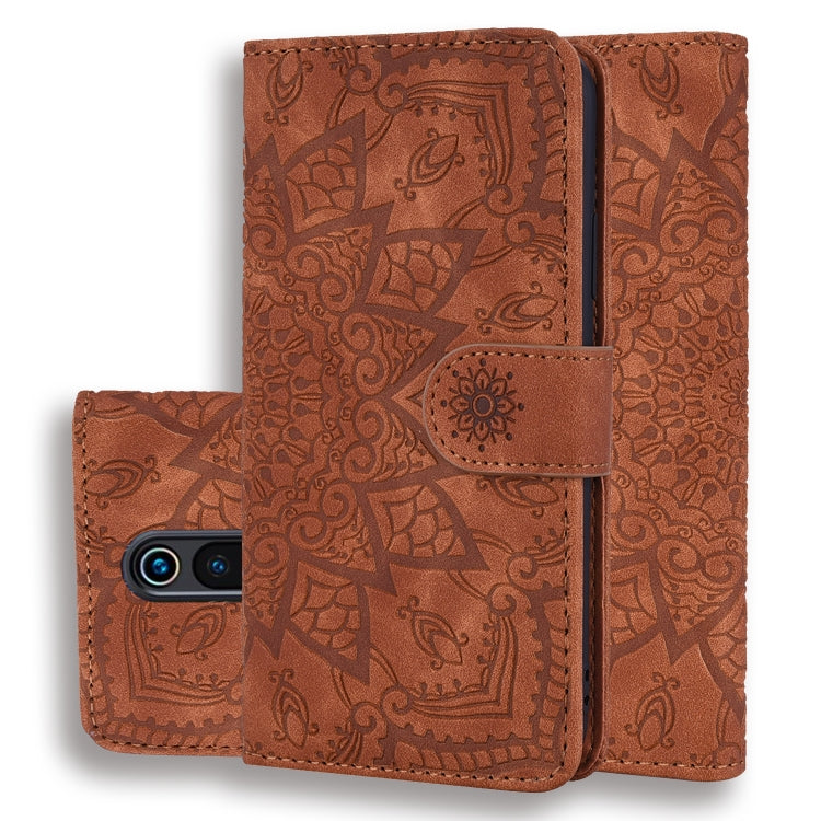 Calf Pattern Double Folding Design Embossed Leather Case with Wallet & Holder & Card Slots for Xiaomi Redmi K20 / K20 Pro