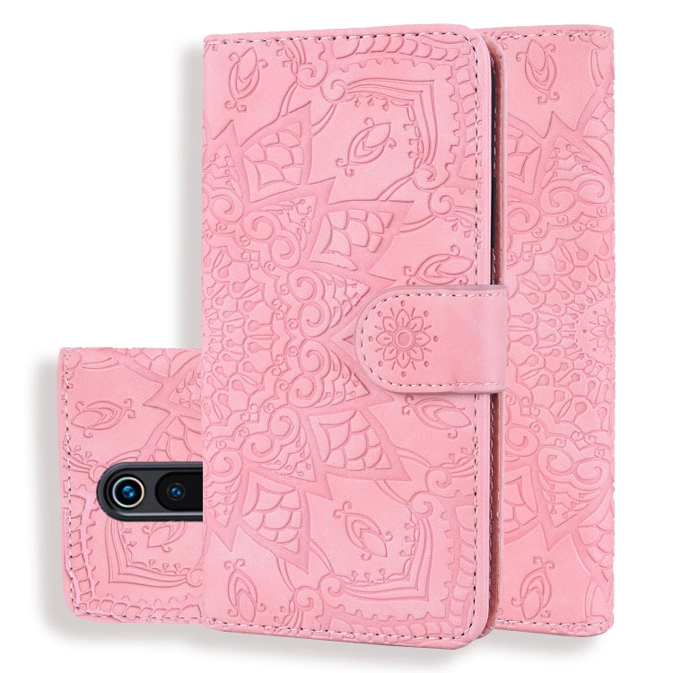 Calf Pattern Double Folding Design Embossed Leather Case with Wallet & Holder & Card Slots for Xiaomi Redmi K20 / K20 Pro