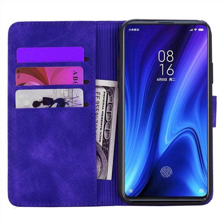 Calf Pattern Double Folding Design Embossed Leather Case with Wallet & Holder & Card Slots for Xiaomi Redmi K20 / K20 Pro
