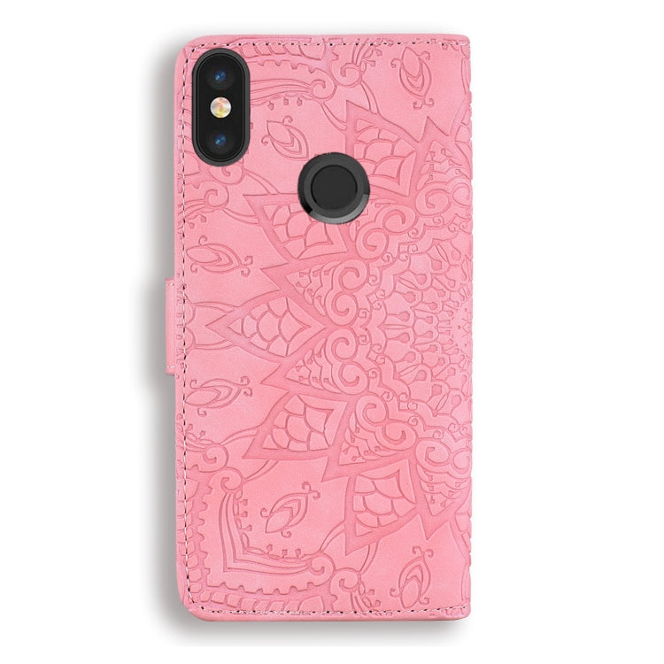 Calf Pattern Double Folding Design Embossed Leather Case with Wallet & Holder & Card Slots for Xiaomi Redmi Note 5 / Note 5 Pro