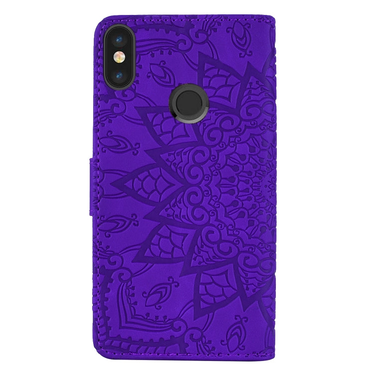 Calf Pattern Double Folding Design Embossed Leather Case with Wallet & Holder & Card Slots for Xiaomi Redmi Note 5 / Note 5 Pro