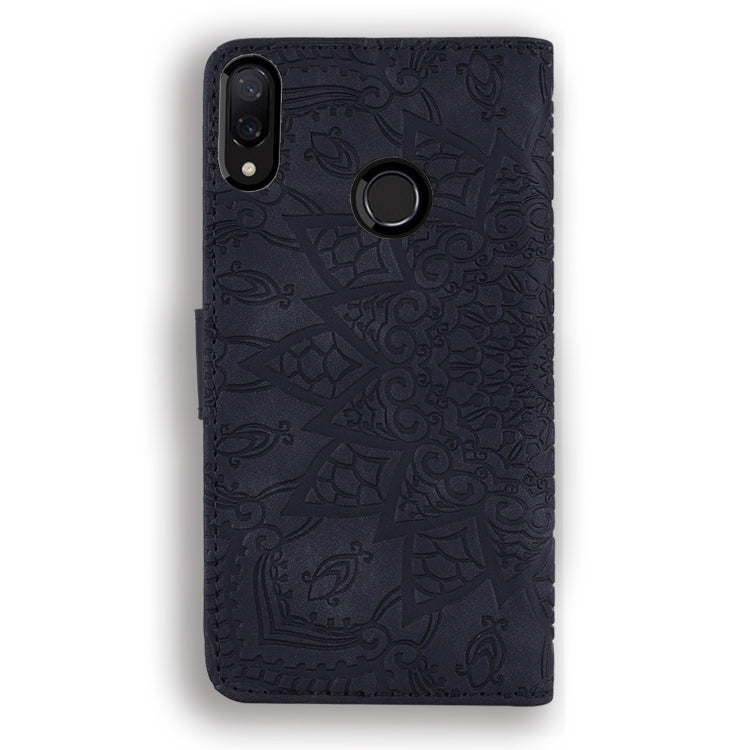 Calf Pattern Double Folding Design Embossed Leather Case with Wallet & Holder & Card Slots for Xiaomi Redmi Note 7 / Note 7 Pro