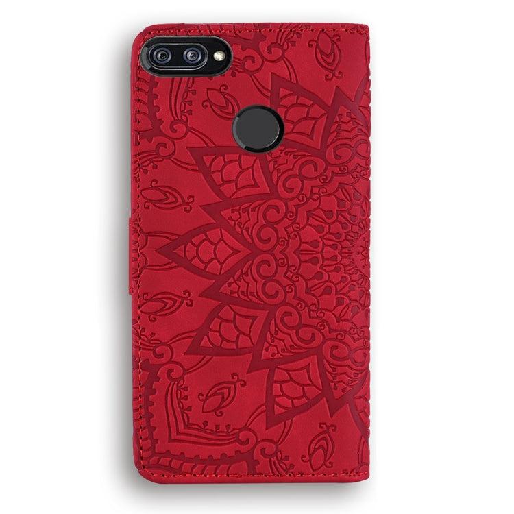 Calf Pattern Double Folding Design Embossed Leather Case with Wallet & Holder & Card Slots for Xiaomi Mi 8 Lite