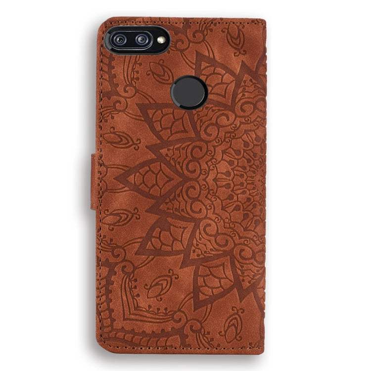 Calf Pattern Double Folding Design Embossed Leather Case with Wallet & Holder & Card Slots for Xiaomi Mi 8 Lite