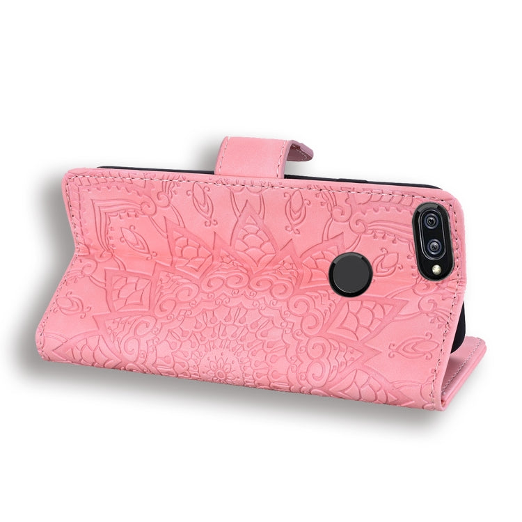 Calf Pattern Double Folding Design Embossed Leather Case with Wallet & Holder & Card Slots for Xiaomi Mi 8 Lite