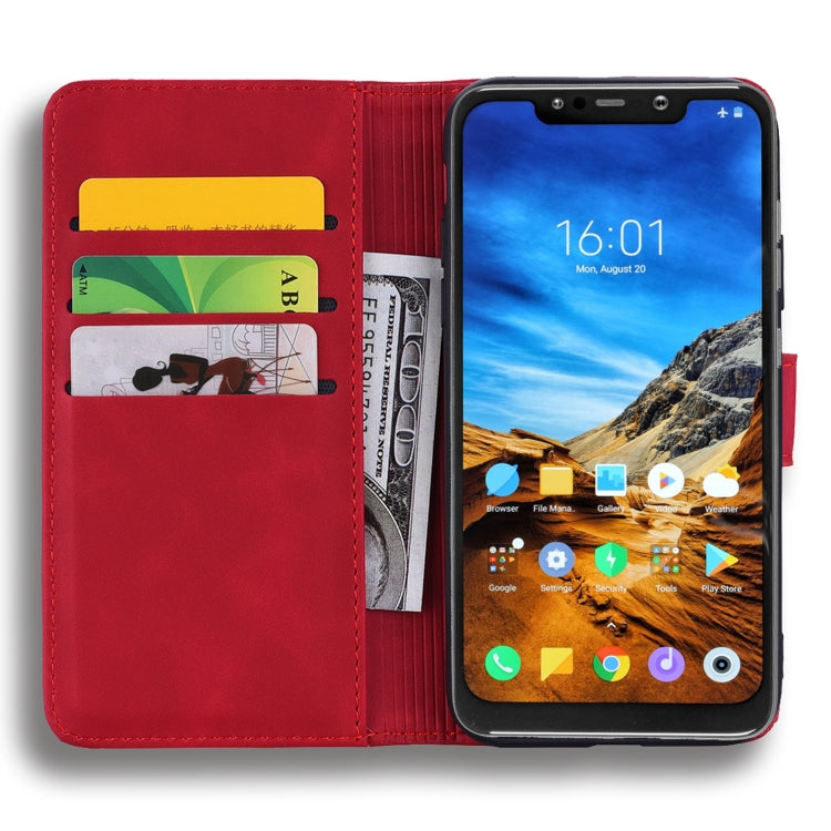 Calf Pattern Double Folding Design Embossed Leather Case with Wallet & Holder & Card Slots for Xiaomi Pocophone F1