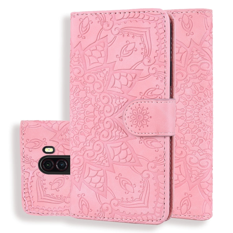 Calf Pattern Double Folding Design Embossed Leather Case with Wallet & Holder & Card Slots for Xiaomi Pocophone F1