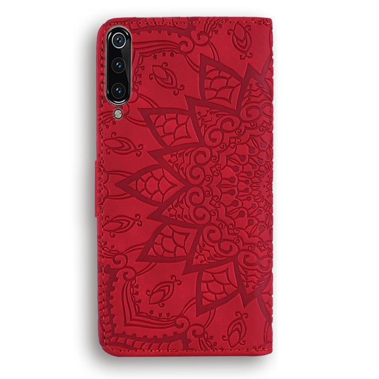 Calf Pattern Double Folding Design Embossed Leather Case with Wallet & Holder & Card Slots for Xiaomi Mi 9