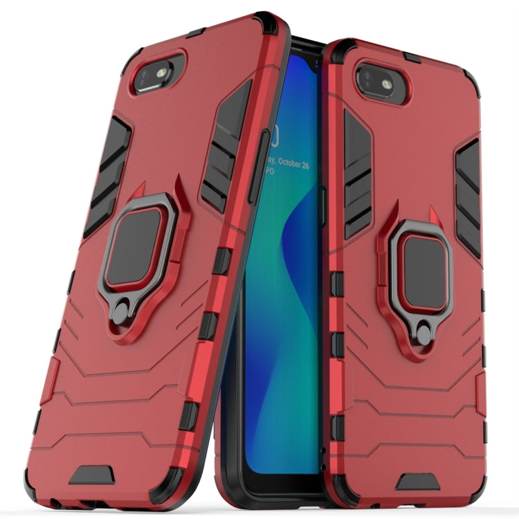 For OPPO A1k / Realme C2 PC + TPU Shockproof Protective Case with Magnetic Ring Holder