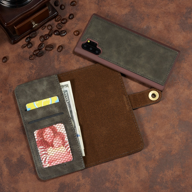 For Galaxy Note10+ Retro Magnetic Detachable Horizontal Flip Leather Case, with Card Slots & Wallet & Photo Frame
