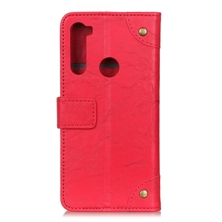 For Xiaomi Redmi Note 8 Copper Buckle Retro Crazy Horse Texture Horizontal Flip Leather Case with Holder & Card Slots & Wallet