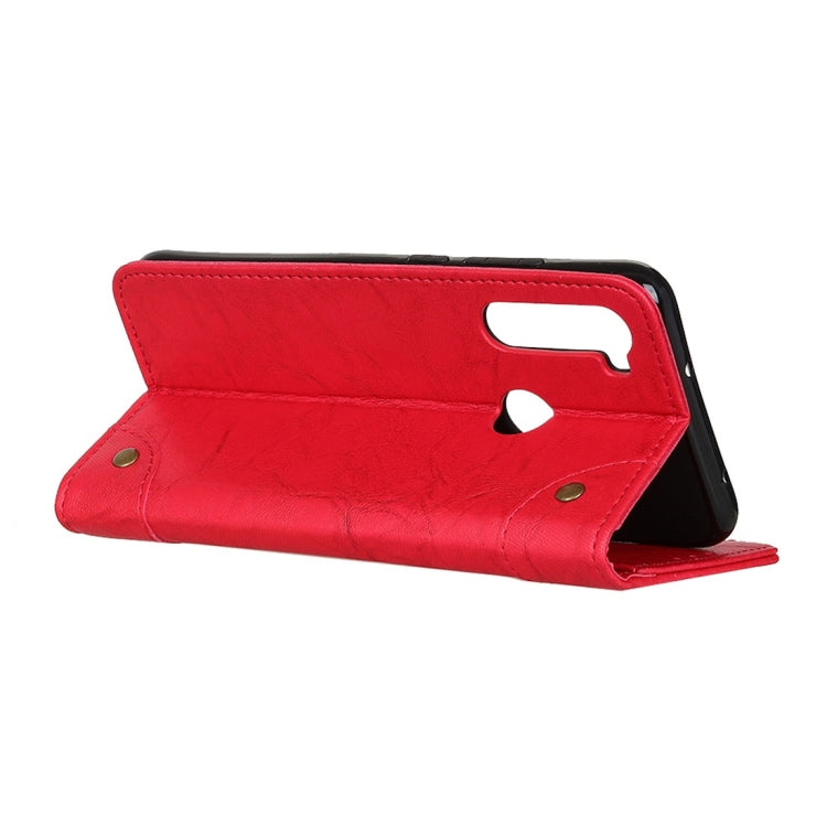 For Xiaomi Redmi Note 8 Copper Buckle Retro Crazy Horse Texture Horizontal Flip Leather Case with Holder & Card Slots & Wallet