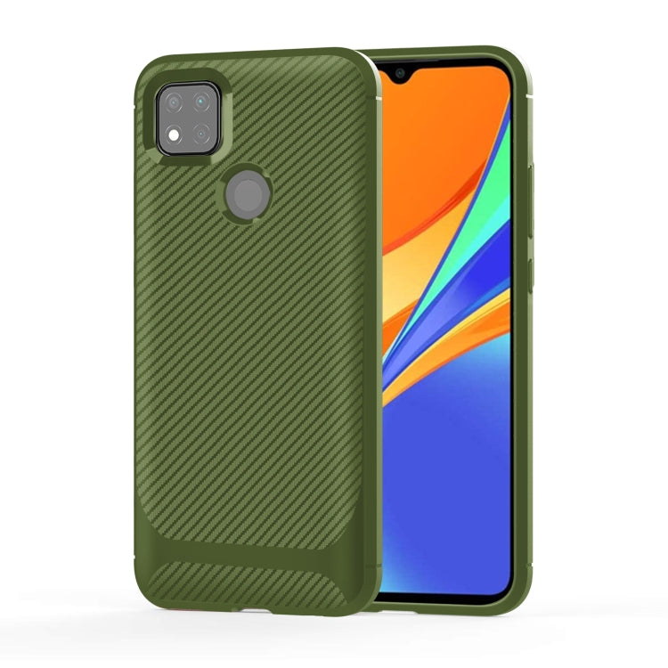 For Xiaomi Redmi 9C Carbon Fiber Texture Shockproof TPU Protective Case