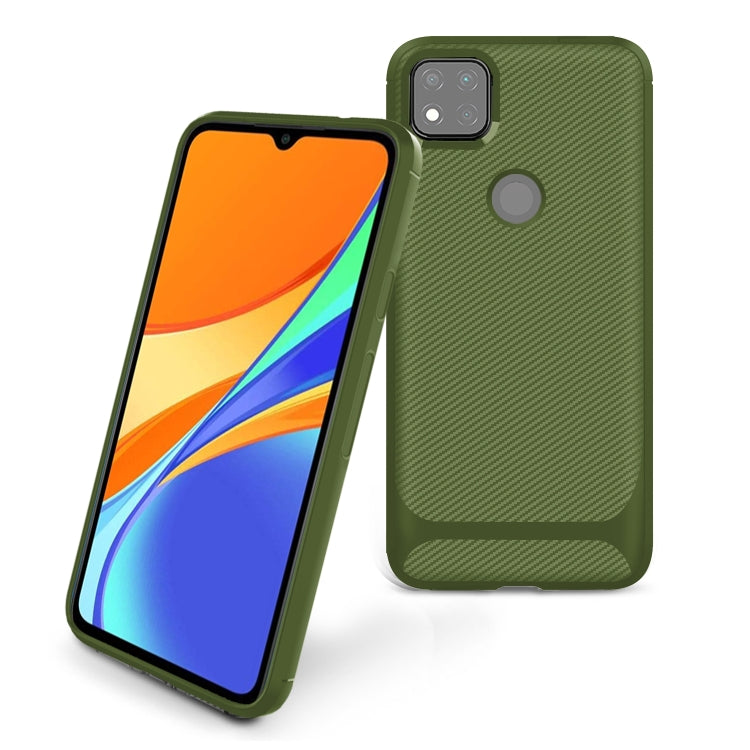 For Xiaomi Redmi 9C Carbon Fiber Texture Shockproof TPU Protective Case