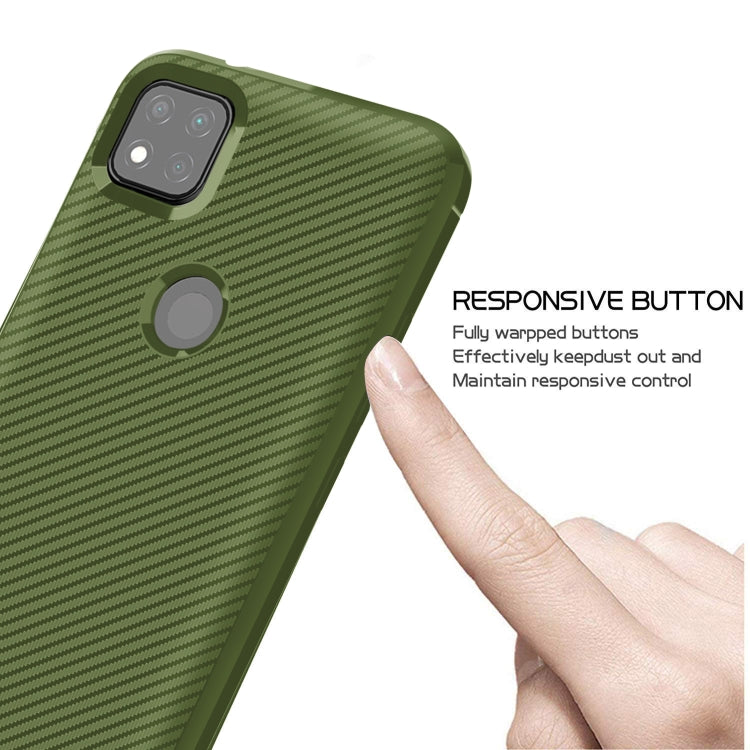 For Xiaomi Redmi 9C Carbon Fiber Texture Shockproof TPU Protective Case