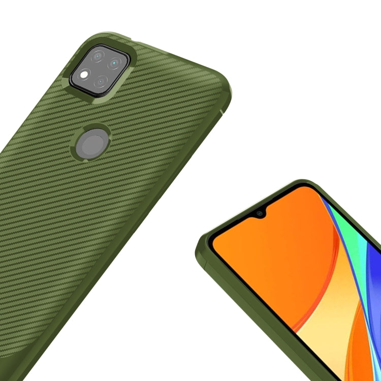 For Xiaomi Redmi 9C Carbon Fiber Texture Shockproof TPU Protective Case