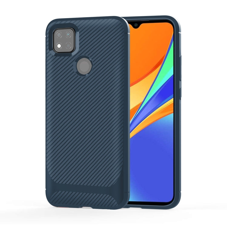 For Xiaomi Redmi 9C Carbon Fiber Texture Shockproof TPU Protective Case