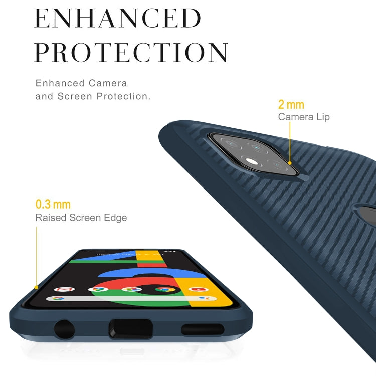 For Xiaomi Redmi 9C Carbon Fiber Texture Shockproof TPU Protective Case