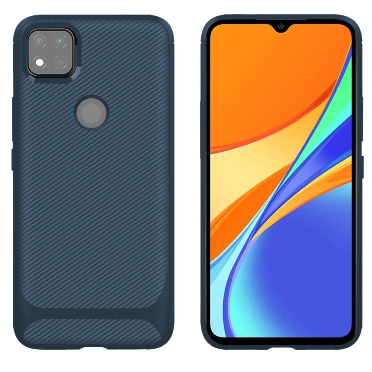For Xiaomi Redmi 9C Carbon Fiber Texture Shockproof TPU Protective Case