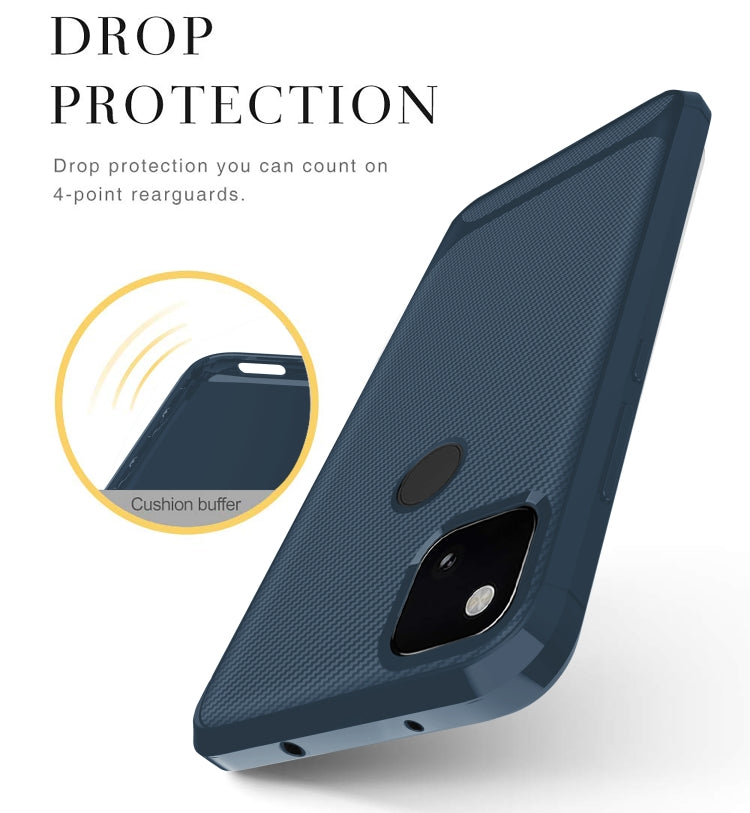 For Xiaomi Redmi 9C Carbon Fiber Texture Shockproof TPU Protective Case