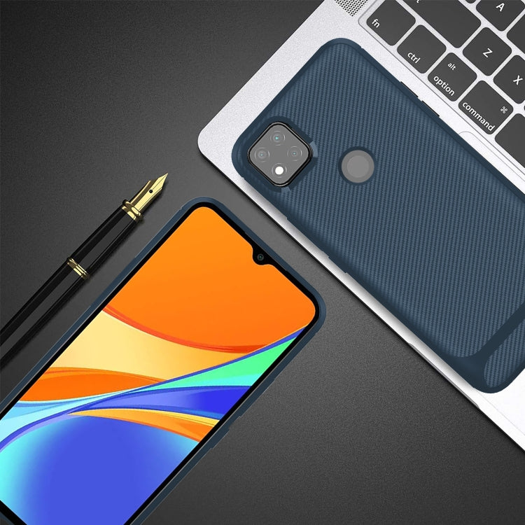 For Xiaomi Redmi 9C Carbon Fiber Texture Shockproof TPU Protective Case