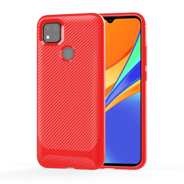 For Xiaomi Redmi 9C Carbon Fiber Texture Shockproof TPU Protective Case