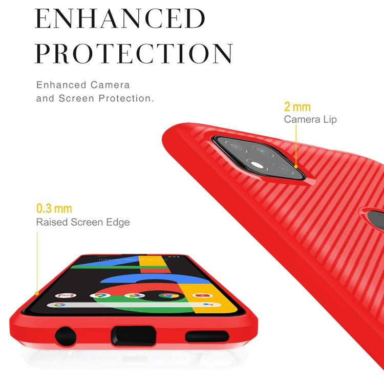 For Xiaomi Redmi 9C Carbon Fiber Texture Shockproof TPU Protective Case