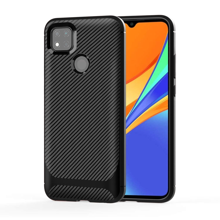 For Xiaomi Redmi 9C Carbon Fiber Texture Shockproof TPU Protective Case