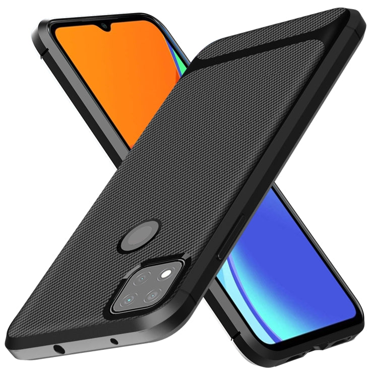 For Xiaomi Redmi 9C Carbon Fiber Texture Shockproof TPU Protective Case