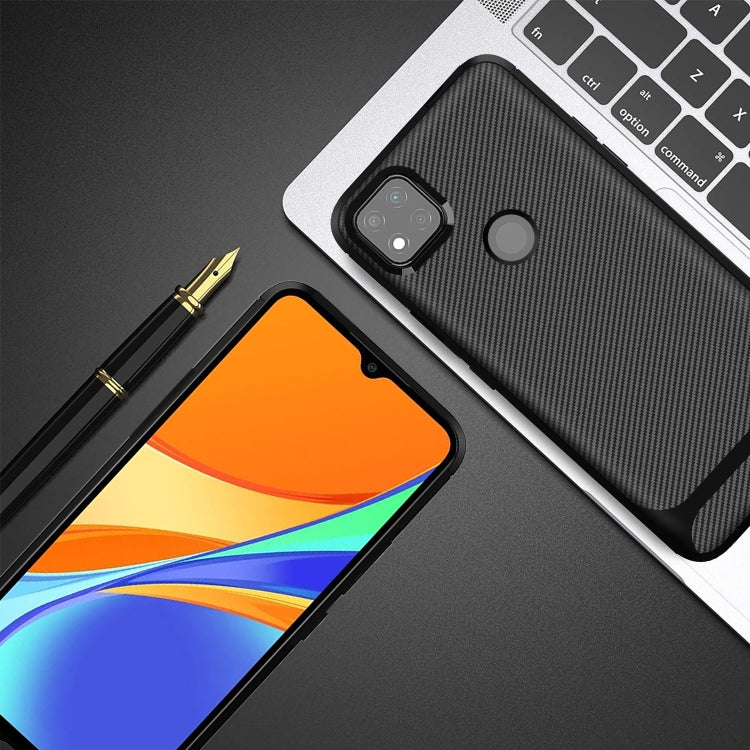 For Xiaomi Redmi 9C Carbon Fiber Texture Shockproof TPU Protective Case