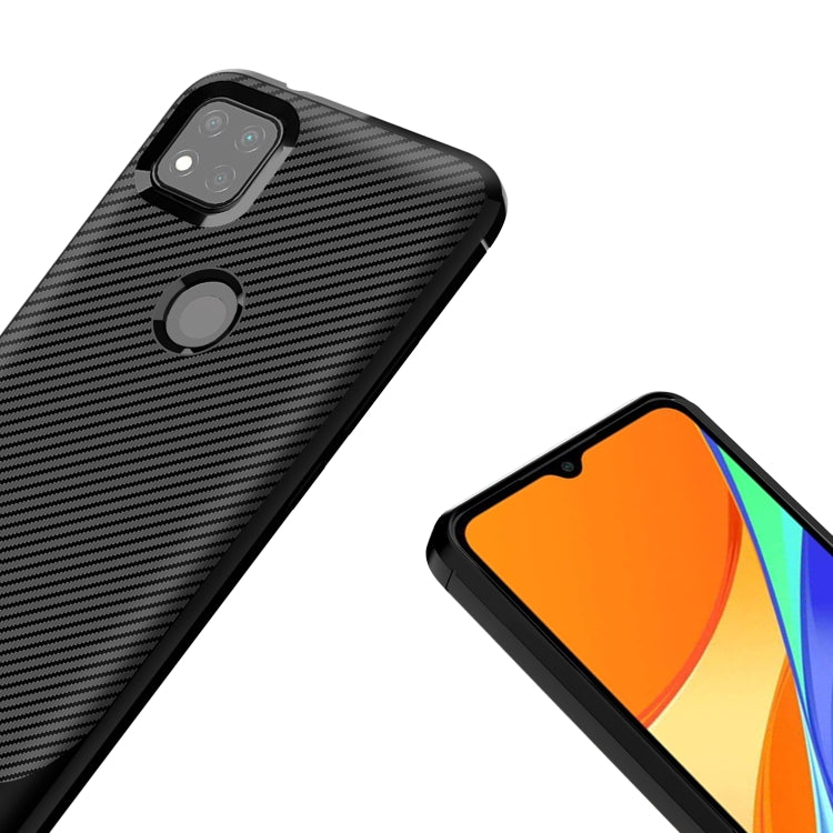 For Xiaomi Redmi 9C Carbon Fiber Texture Shockproof TPU Protective Case