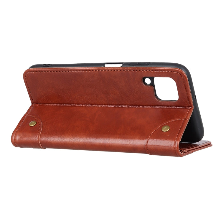 For Samsung Galaxy A21 Copper Buckle Nappa Texture Horizontal Flip Leather Case with Holder & Card Slots & Wallet