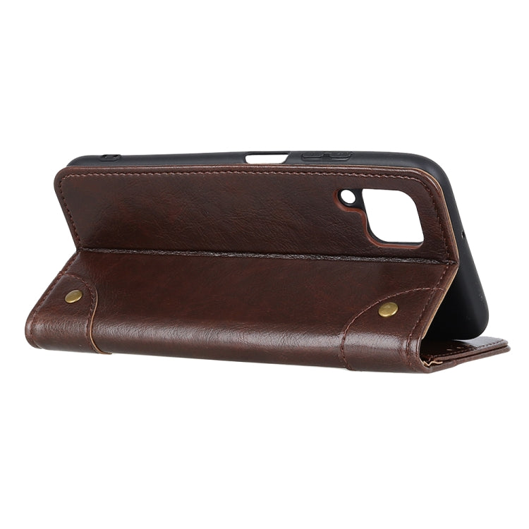 For Samsung Galaxy A21 Copper Buckle Nappa Texture Horizontal Flip Leather Case with Holder & Card Slots & Wallet