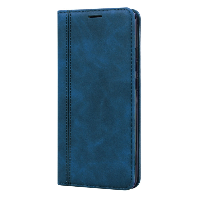 For Xiaomi Redmi 9C Frosted Business Magnetic Horizontal Flip PU Leather Case with Holder & Card Slot & Lanyard